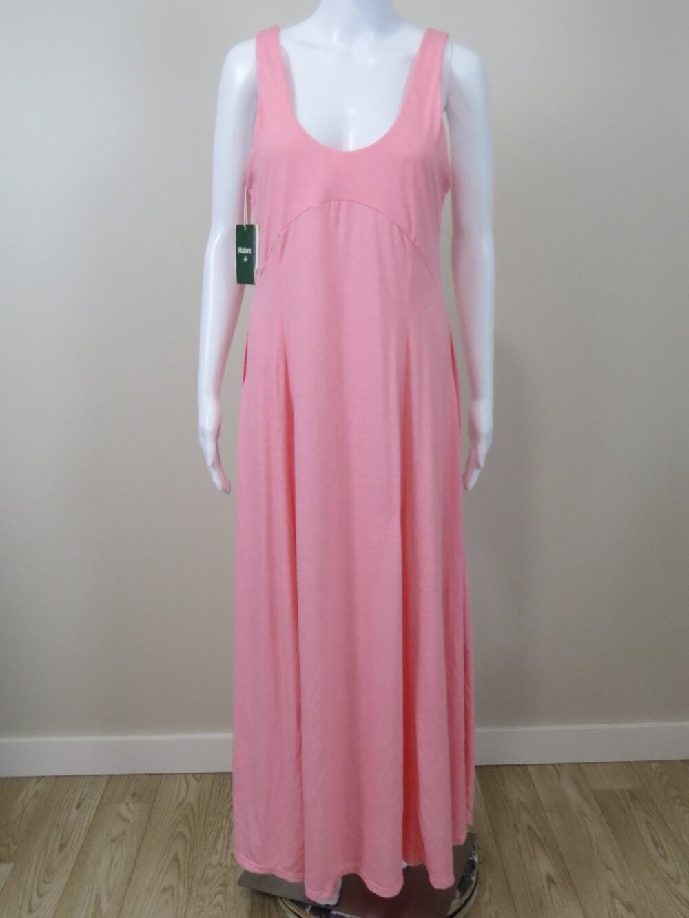 NEW Halara U Neck Flowy Maxi Casual Tank Dress SIZE Medium Pink - Picture 11 of 11